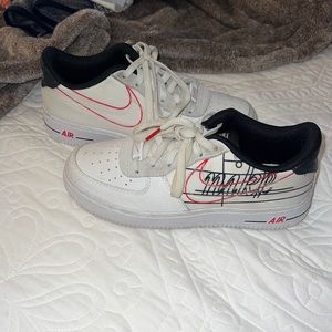 Nike Air Force One Script Swoosh